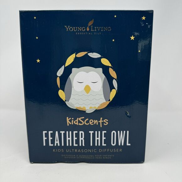 New In Box Young Living Essential Oil Ultrasonic Feather The Owl Diffuser - Picture 1 of 4